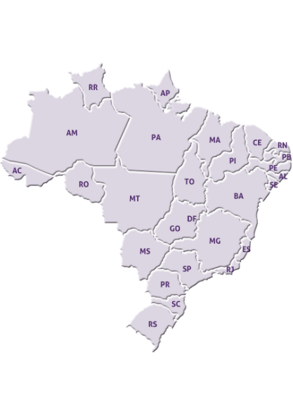 mapa de representantes no Brasil